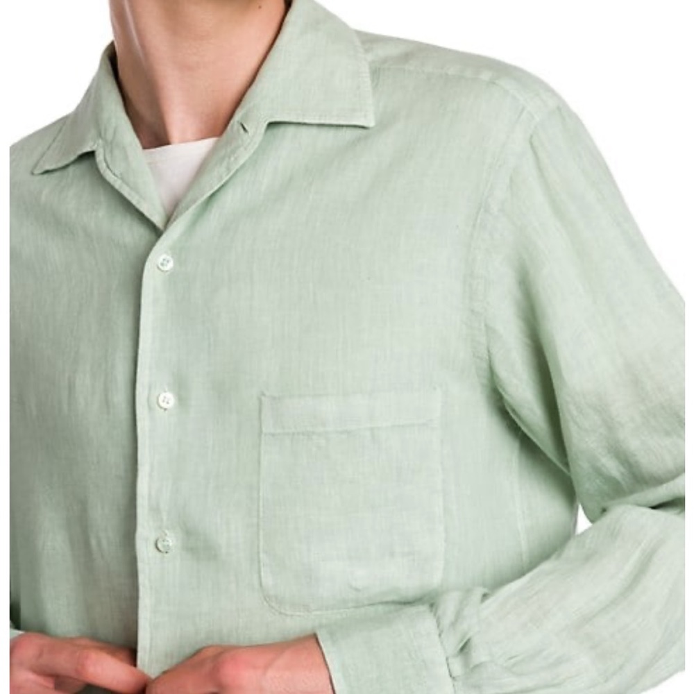 Loro Piana Linen Pocket Button-Down Shirt